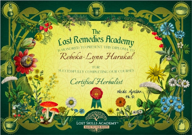 MY CERTIFICATE for Certifed Herbalist MY CERTIFICATE for Certifed Herbalist