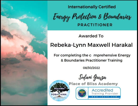 My Energy & Boundary Protection Certificate My Energy & Boundary Protection Certificate